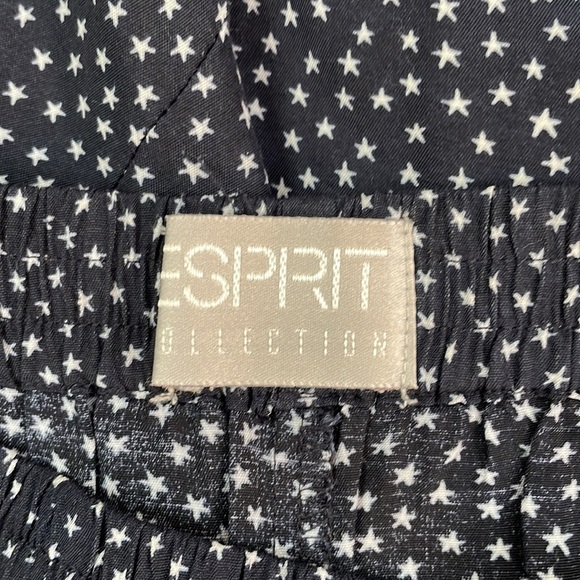 Esprit A-line Full Skirt, Navy Blue with Stars, Size Medium - Picture 5 of 6